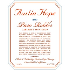 Austin Hope Winery, Cabernet Sauvignon Paso Robles (14% ABV) (2017)