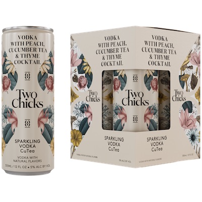 Two Chicks, Sparkling Cutea Vodka Cocktail 4-Pack